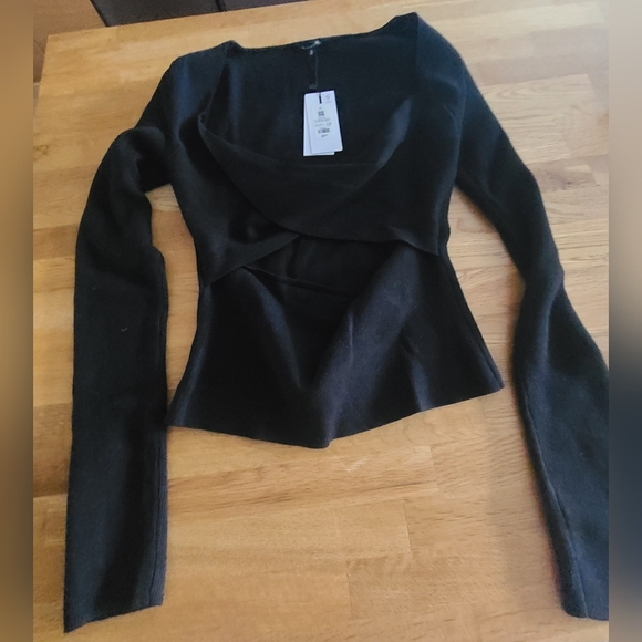 Dynamite Twist Front Sweater Black - Picture 2 of 5